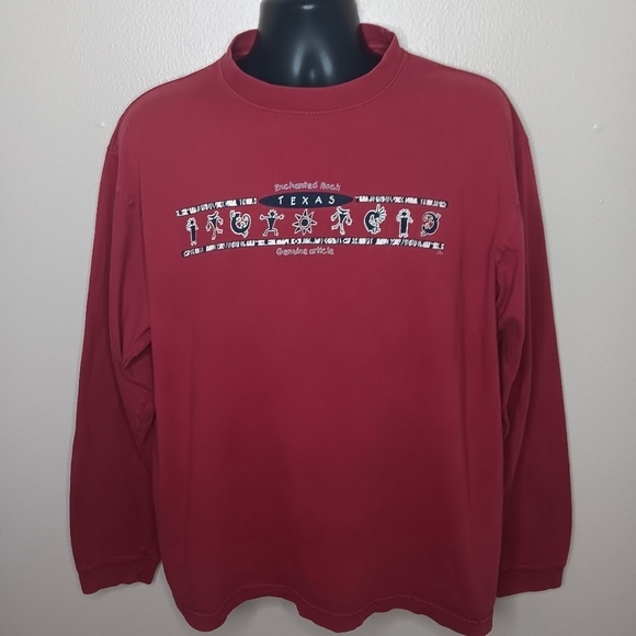 PSI Other - VTG 90s Texas Enchanted Rock Adult Large T-shirt Long Sleeve Red Tribal PSI USA